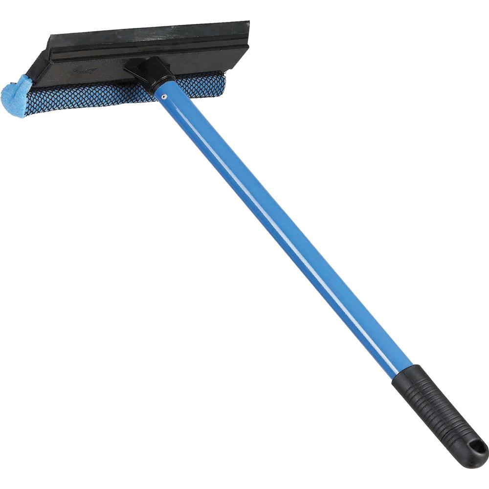 Ettore Scrubber Metal Handle Auto Squeegee - 8" Rubber Blade - Aluminum Handle - Light Weight, Durable, Rust Proof - Blue. Picture 2