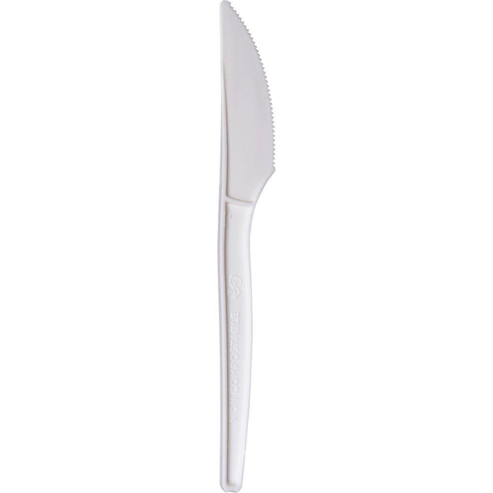 Eco-Products 7" PSM Knives - 50/Pack - Knife - 50 x Knife - Plant Starch - Natural White. Picture 4