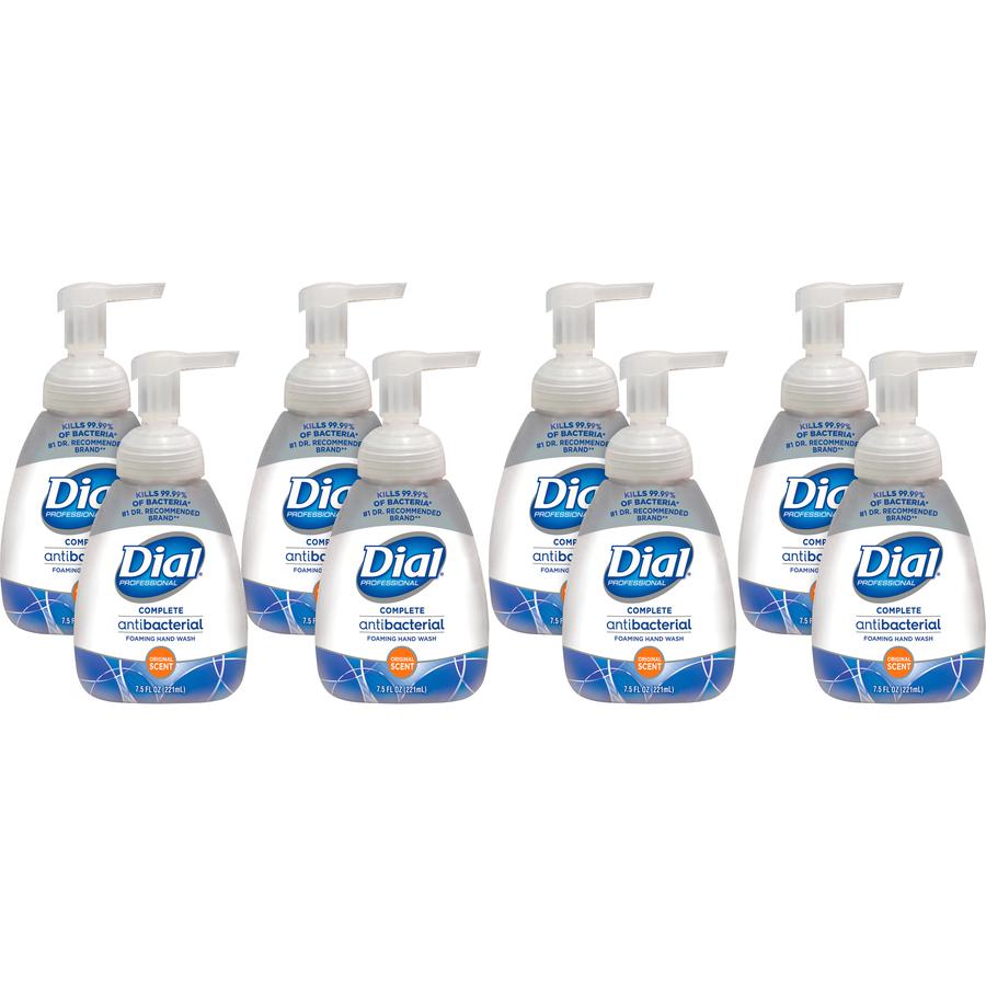 Dial Complete Foaming Hand Wash - 7.5 fl oz (221.8 mL) - Pump Bottle Dispenser - Kill Germs - Hand - Amber - 8 / Carton. Picture 4