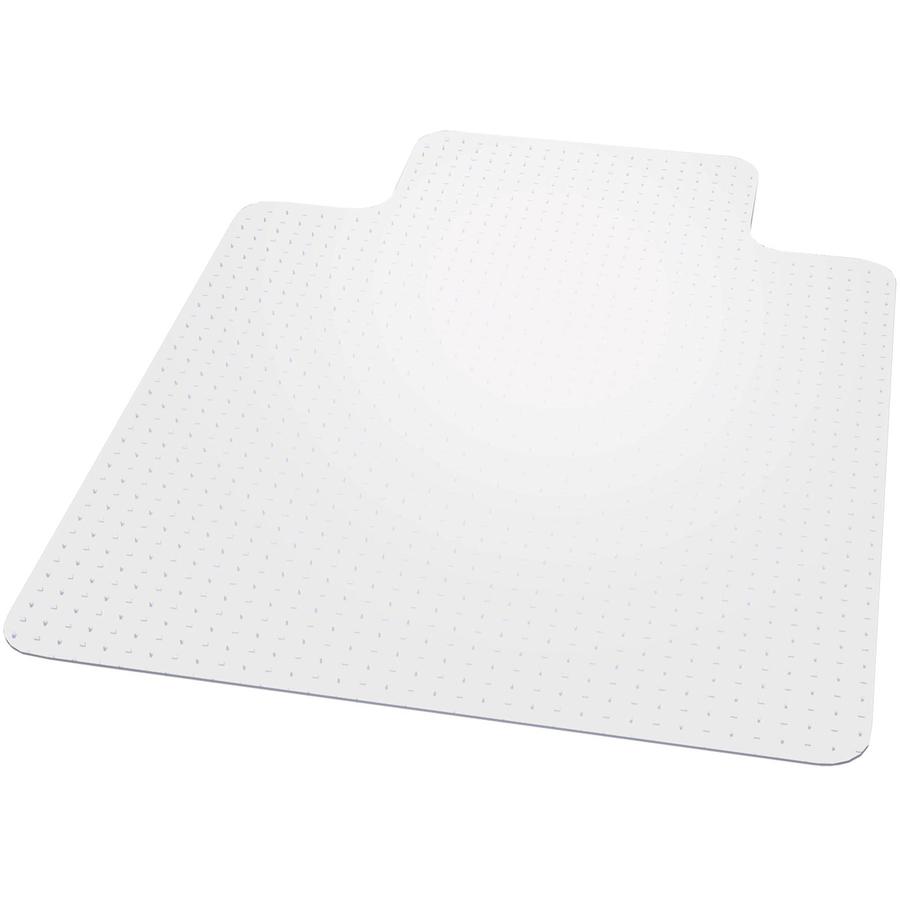 ES ROBBINS EverLife Chair Mat with Lip - Pile Carpet - 48" Length x 36" Width - Lip Size 10" Length x 20" Width - Rectangular - Vinyl - Clear - 1Each. Picture 2