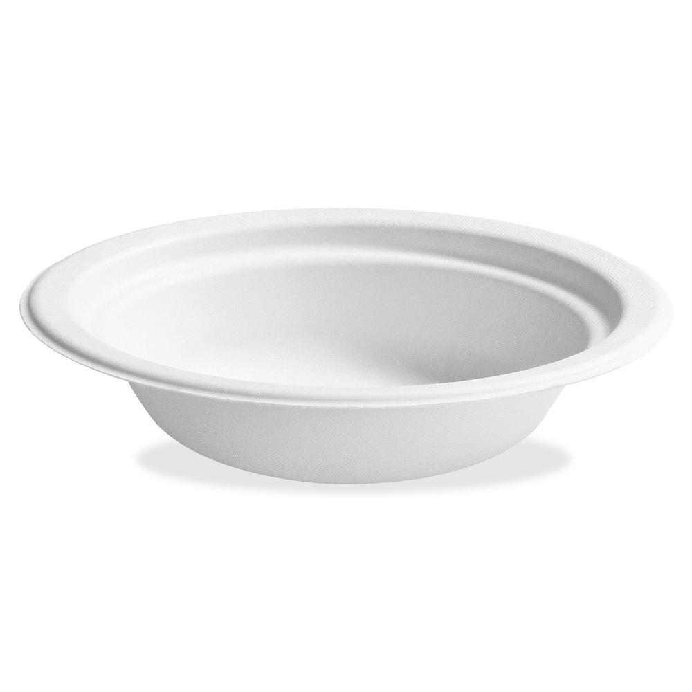 Chinet 12oz Disposable Bowls - Disposable - Microwave Safe - White - Paper Body - 125 / Pack. Picture 2
