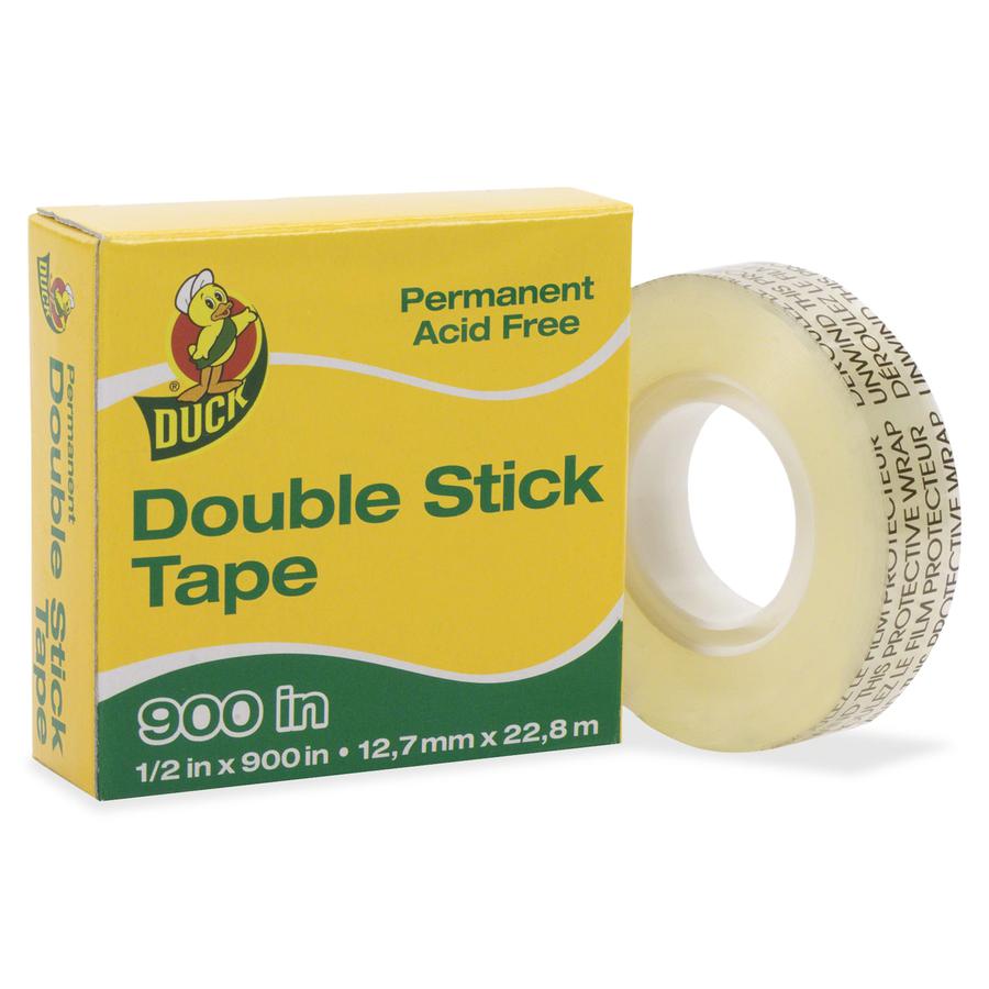 Duck Brand Brand Double-Stick Tape Dispenser Refill Roll - 25 yd Length x 0.50" Width - Permanent Adhesive Backing - For Scrapbooking, Photo Album, Crafting, Wrapping - 1 / Roll - Clear. Picture 2