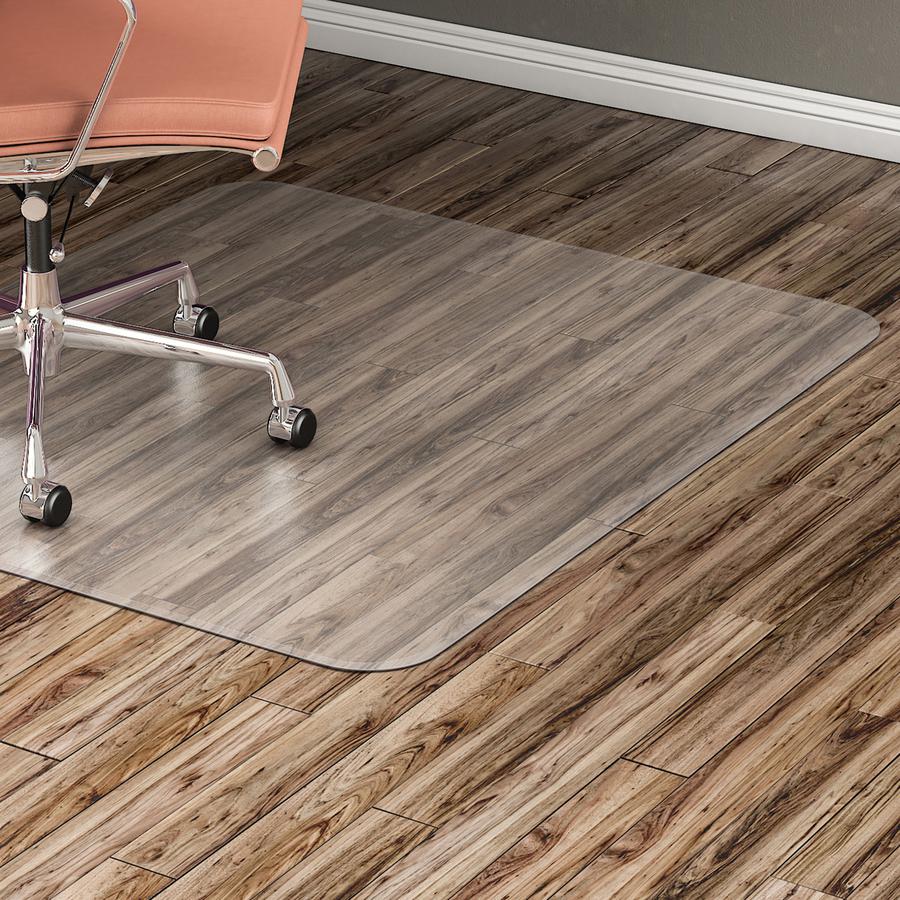 Lorell Nonstudded Chairmat - Tile Floor, Vinyl Floor, Hardwood Floor - 48" Length x 36" Width x 0.060" Thickness - Rectangular - Vinyl - Clear - 1Each. Picture 13