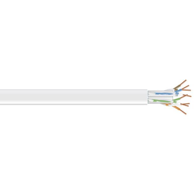 Black Box CAT5e 100-MHz Solid Bulk Cable UTP CM PVC WH 1000FT Pull-Box - 1000 ft Category 5e Network Cable for Network Device - Bare Wire - Bare Wire - CM - 24 AWG - White. Picture 2