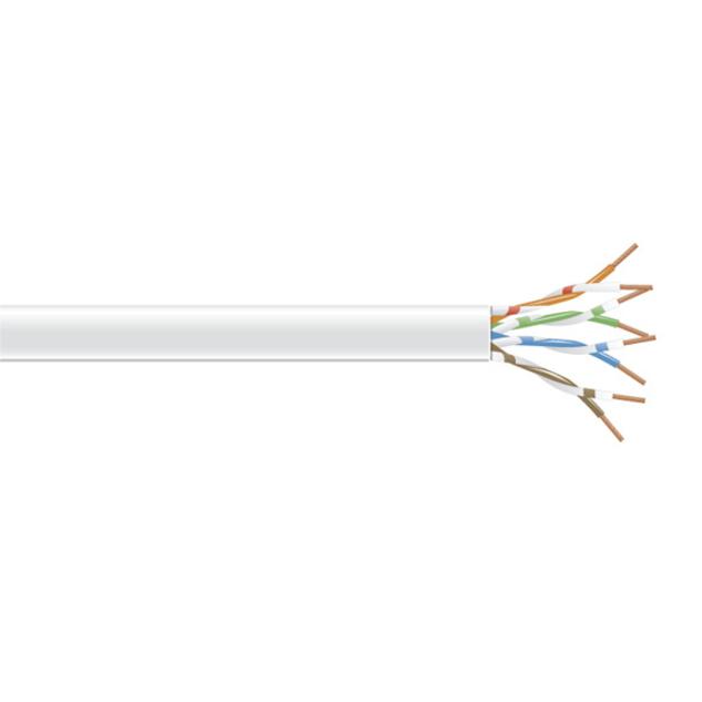 Black Box CAT6 250-MHz Solid Bulk Cable UTP CM PVC WH 1000FT Pull-Box - 1000 ft Category 6 Network Cable for Network Device - Bare Wire - Bare Wire - CM - 24 AWG - White. Picture 2