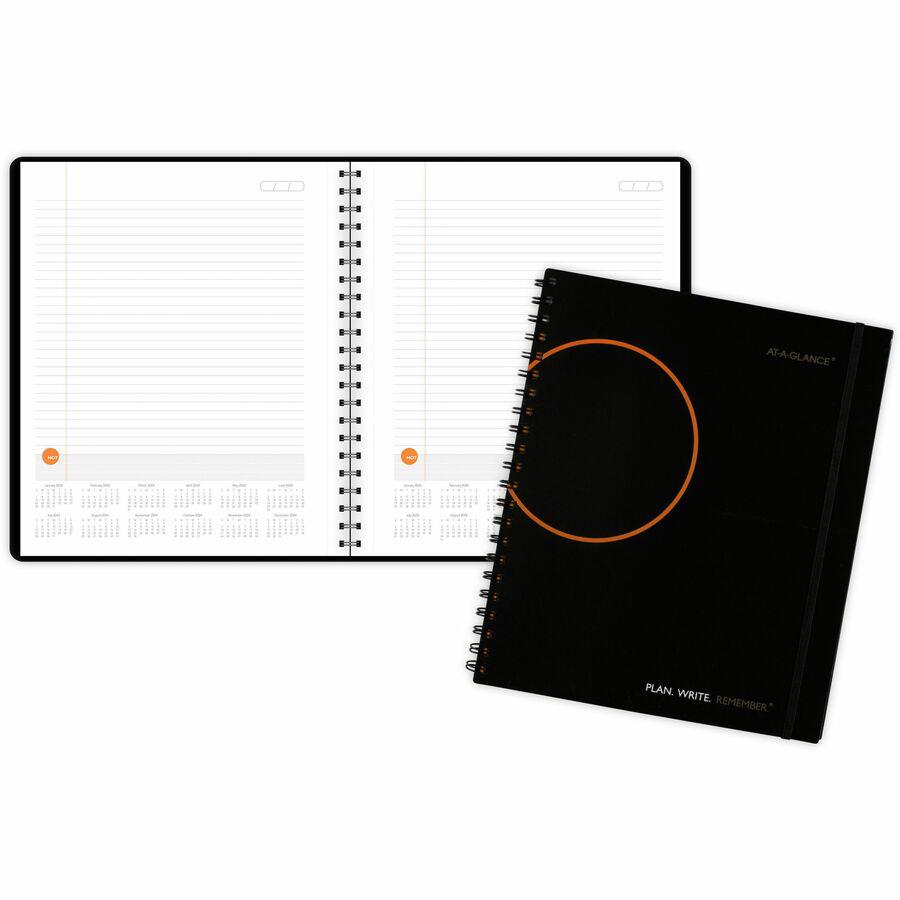 At-A-Glance Plan. Write. Remember. Undated Planning Notebook with Reference Calendars - Large Size - Julian Dates - Daily - 1 Year - 1 Day Single Page Layout - 8 1/2" x 11" White Sheet - Wire Bound - . Picture 2