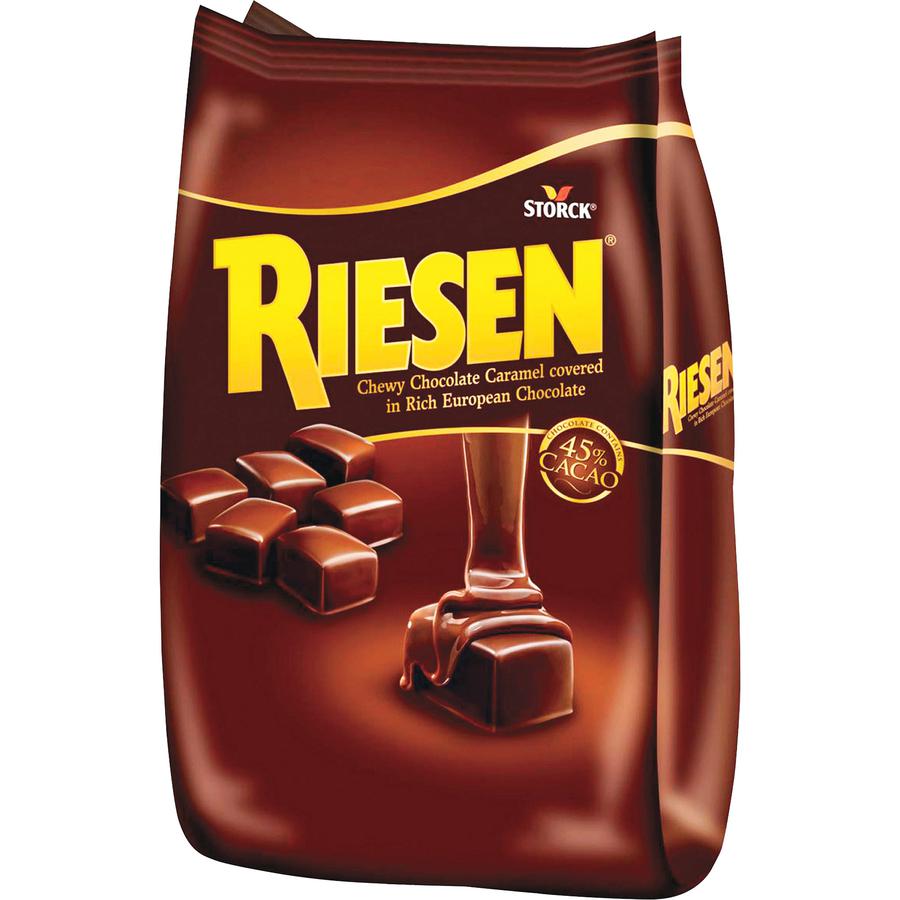 Riesen Storck Chewy Chocolate Caramels - Cacao, Caramel - Individually Wrapped - 1.87 lb - 1 / Bag. Picture 2