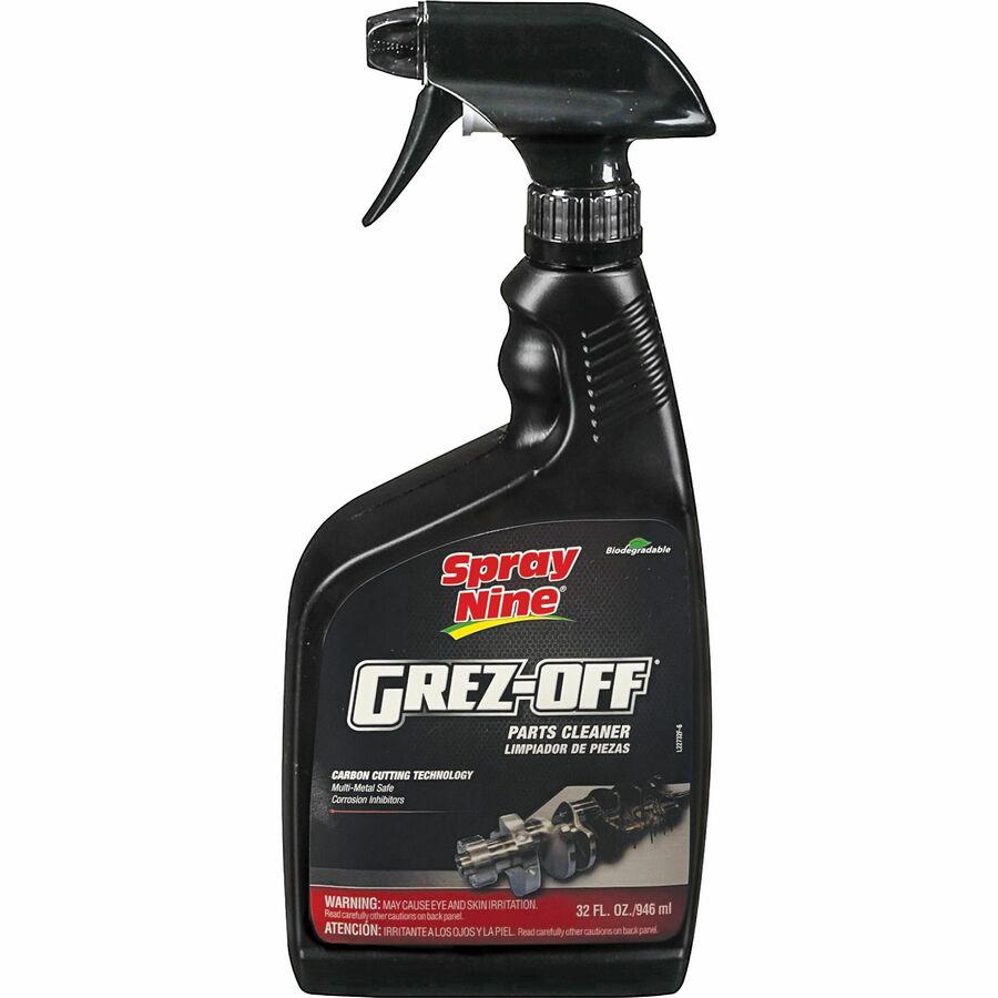 Spray Nine Grez-Off Parts Cleaner Degreaser - For Tool, Floor, Wall, Stainless Steel, Chrome, Engine, Machinery, Workbench, Asphalt, Condenser Coil, Exhaust Hood - 32 fl oz (1 quart)Bottle - 1 Each - . Picture 2