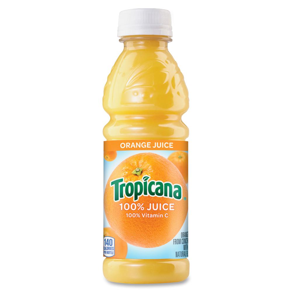 Tropicana Bottled Orange Juice - 10 fl oz (296 mL) - 24 / Carton. Picture 2