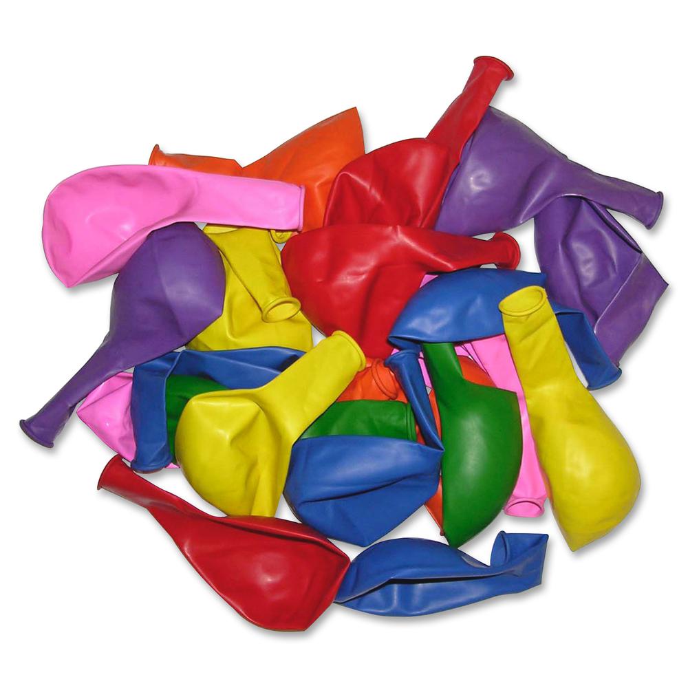 Tatco Helium-quality Latex Balloons - 12" Diameter - Assorted - Latex - 100 / Pack. Picture 2