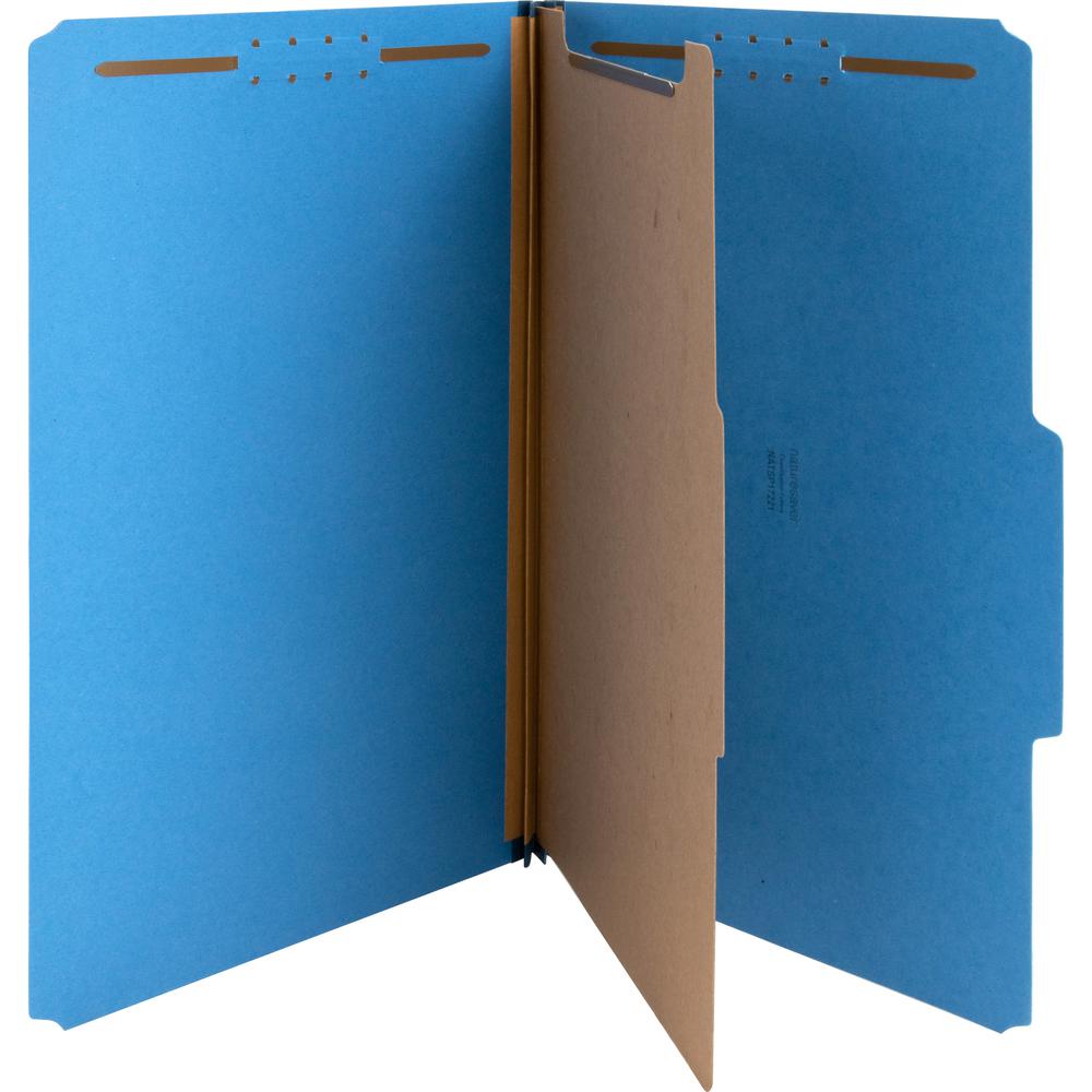 Nature Saver 2/5 Tab Cut Legal Recycled Classification Folder - 8 1/2" x 14" - 2" Fastener Capacity for Folder, 2" Fastener Capacity, 2" Fastener Capacity - Top Tab Location - Right of Center Tab Posi. Picture 9