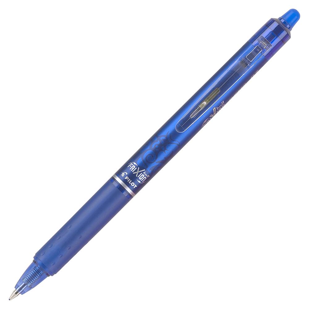 Pilot FriXion .7mm Clicker Erasable Gel Pens - Fine Pen Point - 0.7 mm Pen Point Size - Retractable - Blue Gel-based Ink - 1 Dozen. Picture 3