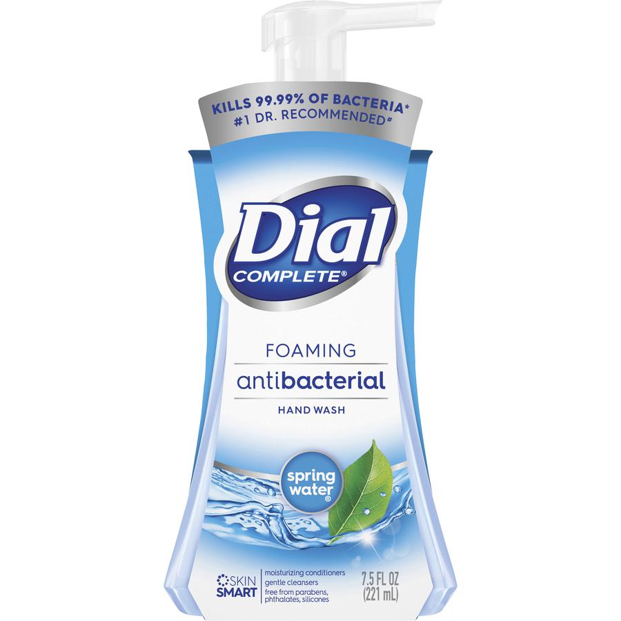 Dial Complete Spring Water Foaming Soap - Spring Water Scent - 7.5 fl oz (221.8 mL) - Pump Bottle Dispenser - Kill Germs - Hand - Blue - 1 Each. Picture 2