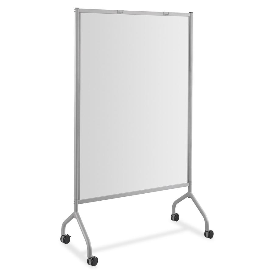 Safco Impromptu Magnetic Whiteboard Screens - Gray Surface - Gray Steel Frame - Rectangle - Magnetic - Marker Tray, Casters - Assembly Required - 1 Each. Picture 2