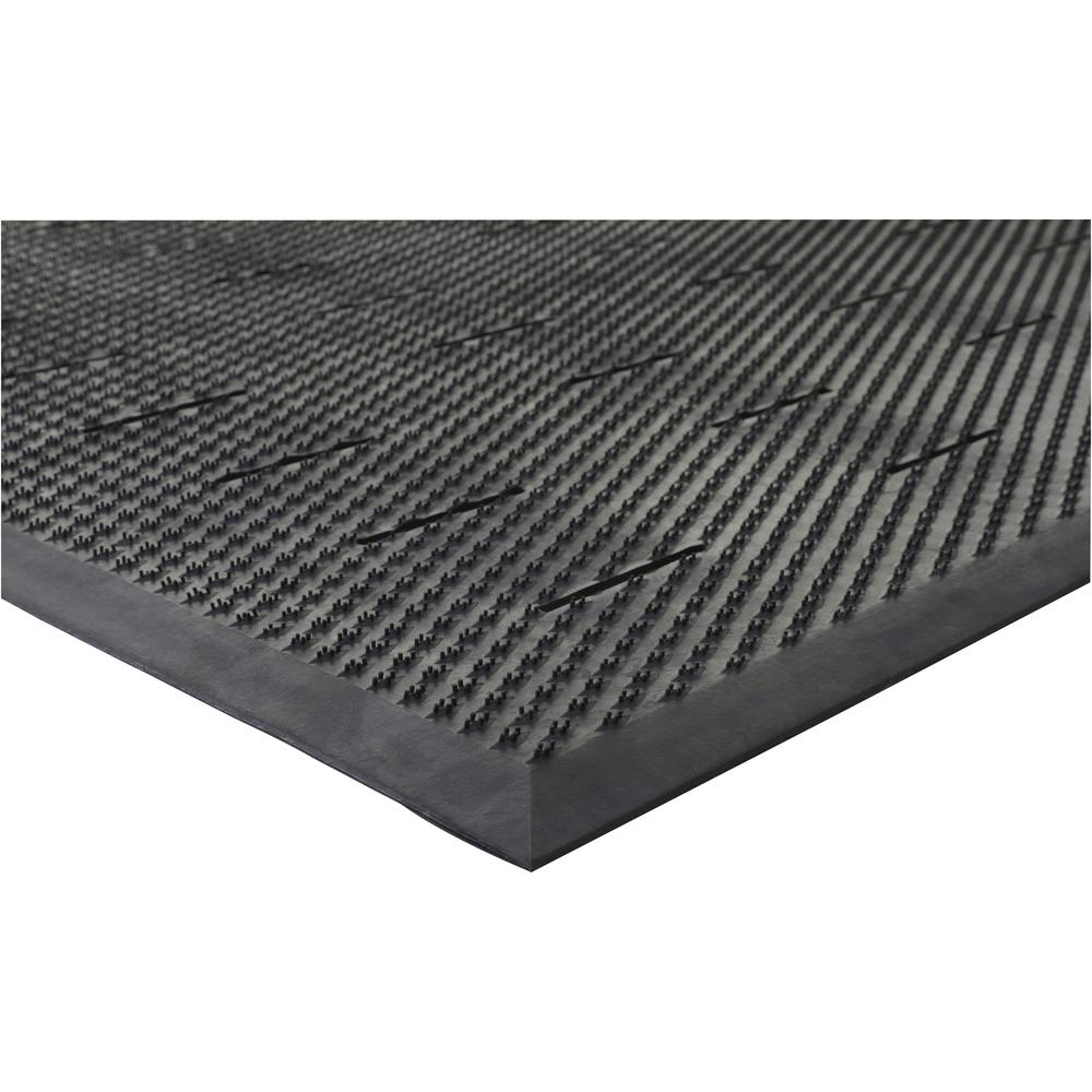 Genuine Joe Free Flow Comfort Anti-fatigue Mat - 48" Length x 36" Width x 0.500" Thickness - Rubber - Black - 1Each. Picture 4