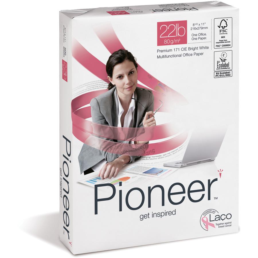 Pioneer Premium Forward-Thinking Multipurpose Paper - White - Letter - 8 1/2" x 11" - 22 lb Basis Weight - 5000 / Carton - FSC - Jam-free - White. Picture 4