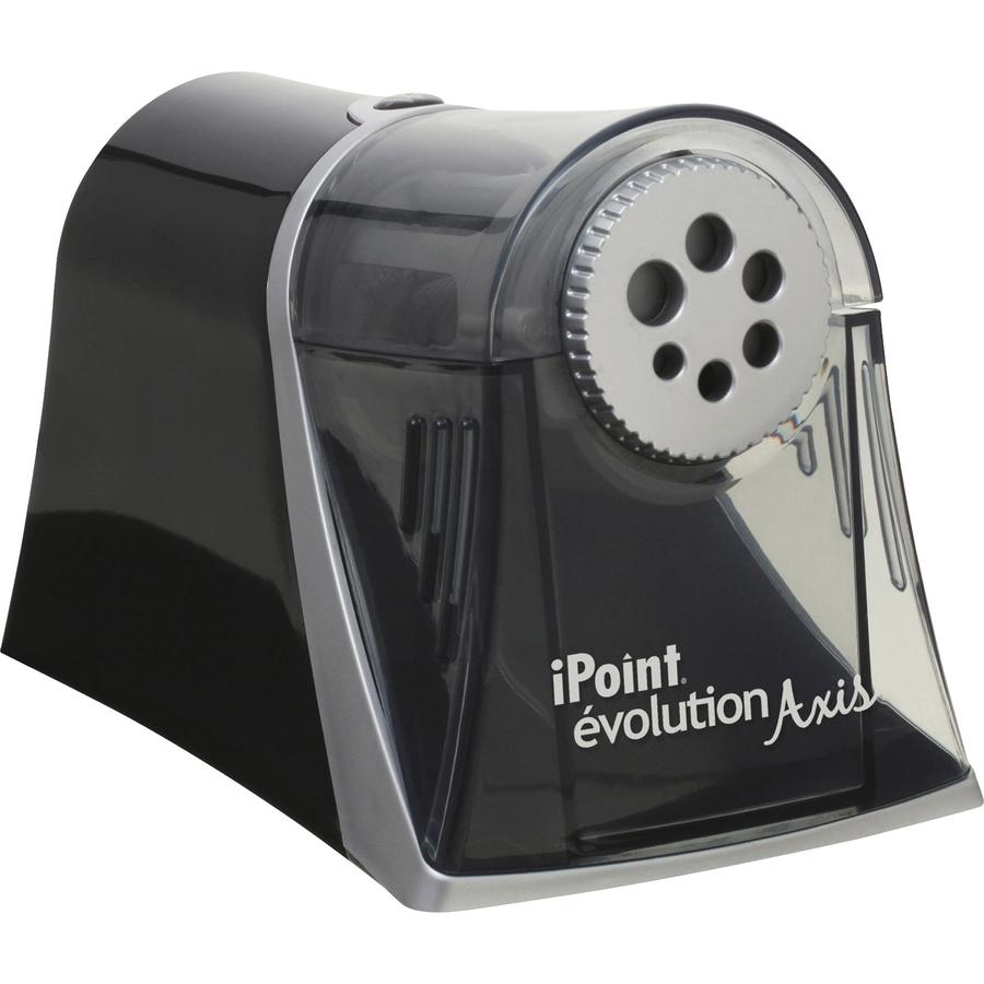 Westcott iPoint Evolution Axis Pencil Sharpener - Desktop - Helical - 5" Height x 7.8" Width x 5.4" Depth - Silver - 1 Each. Picture 15