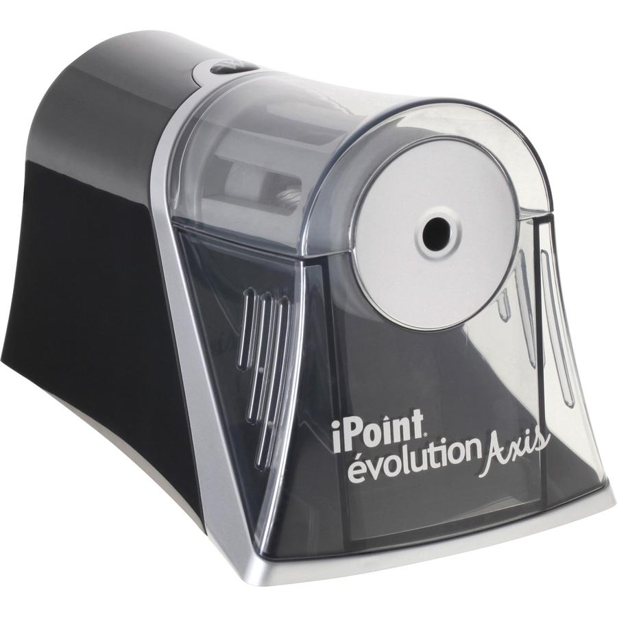 Acme United iPoint Evolution Axis Single Hole Sharpener - Desktop - 1 Hole(s) - Helical - 4.5" Height x 7" Width x 4.3" Depth - Silver - 1 Each. Picture 2