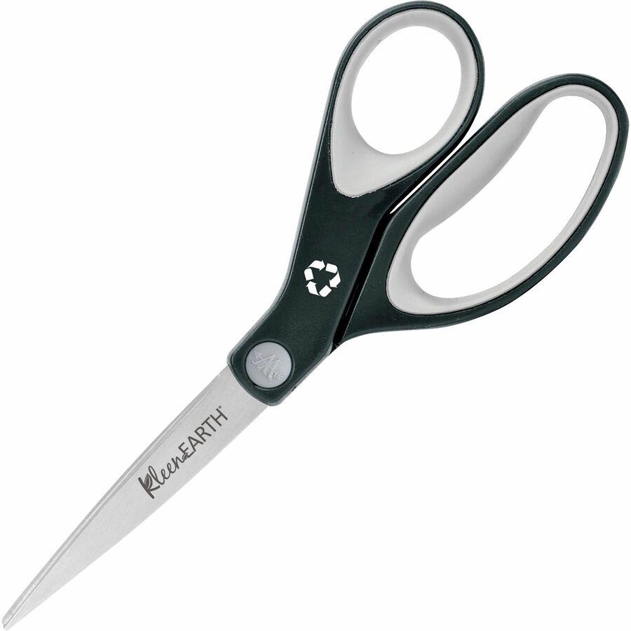 Westcott 8" KleenEarth Soft Handle Scissors - 8" Overall Length - Straight-left/right - Stainless Steel - Black - 1 Each. Picture 7