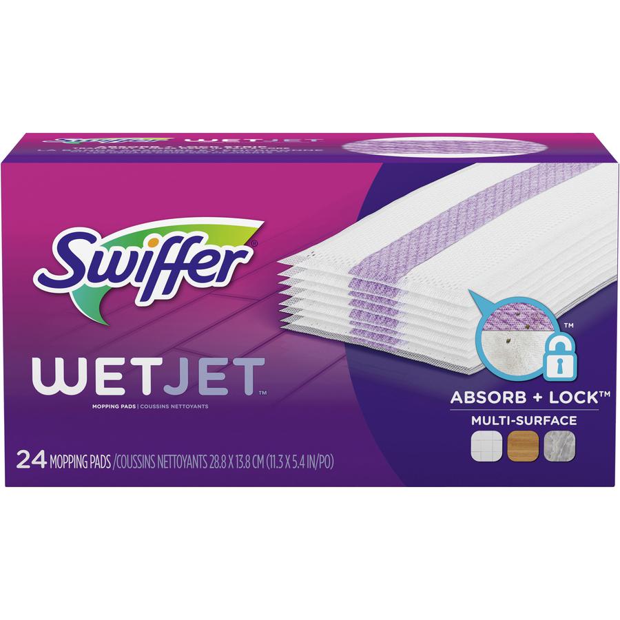 Swiffer WetJet Mopping Pad Refill - 10" Length - Cotton - Green - 24 / Box. Picture 5
