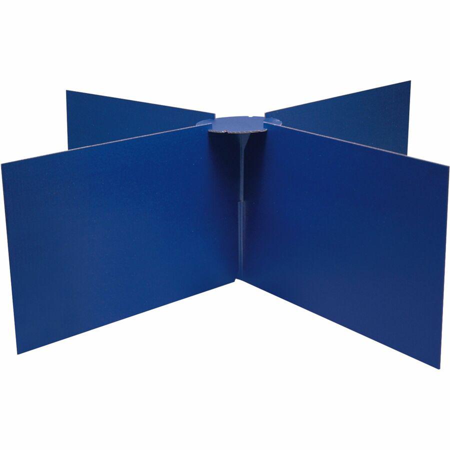 Pacon Round Table Privacy Board - 48" Diameter x 14" Height - 1 Each - Blue. Picture 3