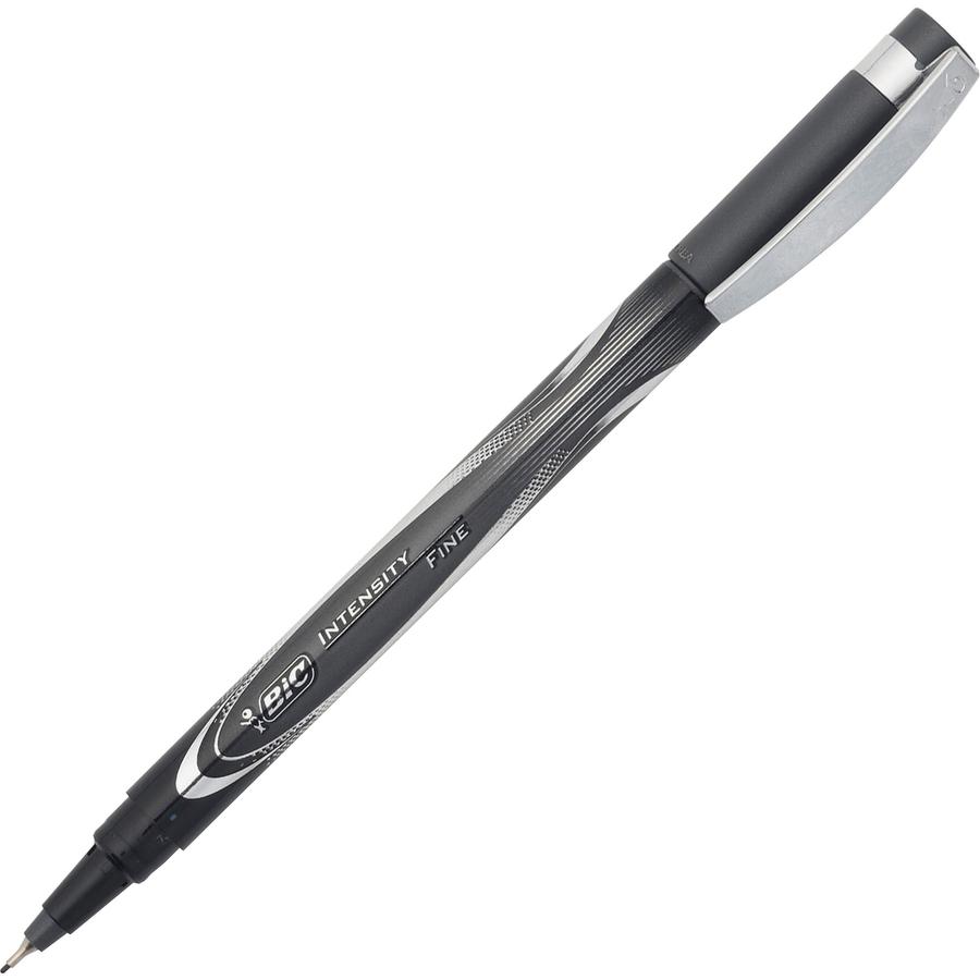 BIC Intensity Fine Point Permanent Marker Pens - Fine Pen Point - 0.5 mm Pen Point Size - Black - Black Barrel - 1 Dozen. Picture 4