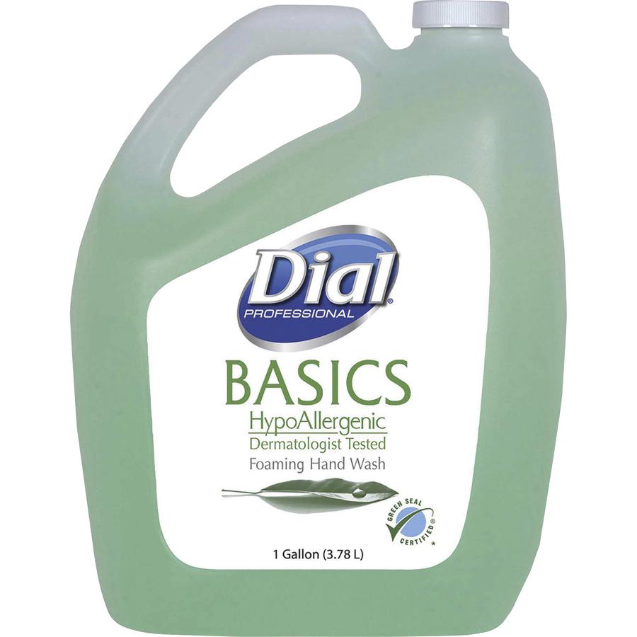 Dial Basics HypoAllergenic Foam Hand Soap - Floral ScentFor - 1 gal (3.8 L) - Hand - Light Green - 1 Each. Picture 2