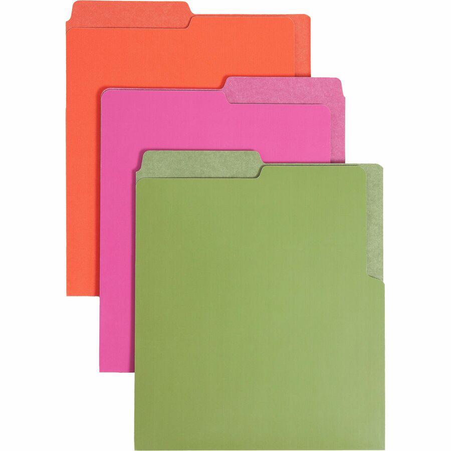 Smead Organized Up&reg; Heavyweight Vertical File Folder - Letter - 8 1/2" x 11" Sheet Size - 25 Sheet Capacity - Assorted - 6 / Pack. Picture 7