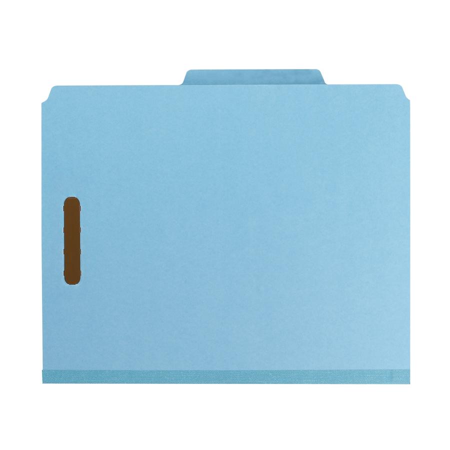 Smead 2/5 Tab Cut Letter Recycled Classification Folder - 3" Folder Capacity - 8 1/2" x 11" - 3" Expansion - 2 x 2K Fastener(s) - Top Tab Location - Right of Center Tab Position - 3 Divider(s) - Press. Picture 4