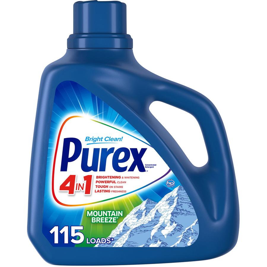 Purex Ultra Laundry Detergent - For Clothing - Concentrate - 149.8 fl oz (4.7 quart) - Mountain Breeze Scent - 1 Bottle - Blue. Picture 2