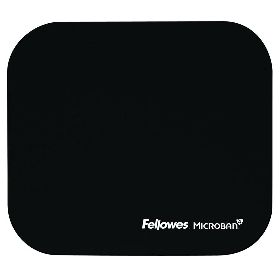 Fellowes Microban&reg; Mouse Pad - Black - 8" x 9" x 0.13" Dimension - Black - Rubber - Tear Resistant, Wear Resistant, Skid Proof - 1 Pack - TAA Compliant. Picture 3