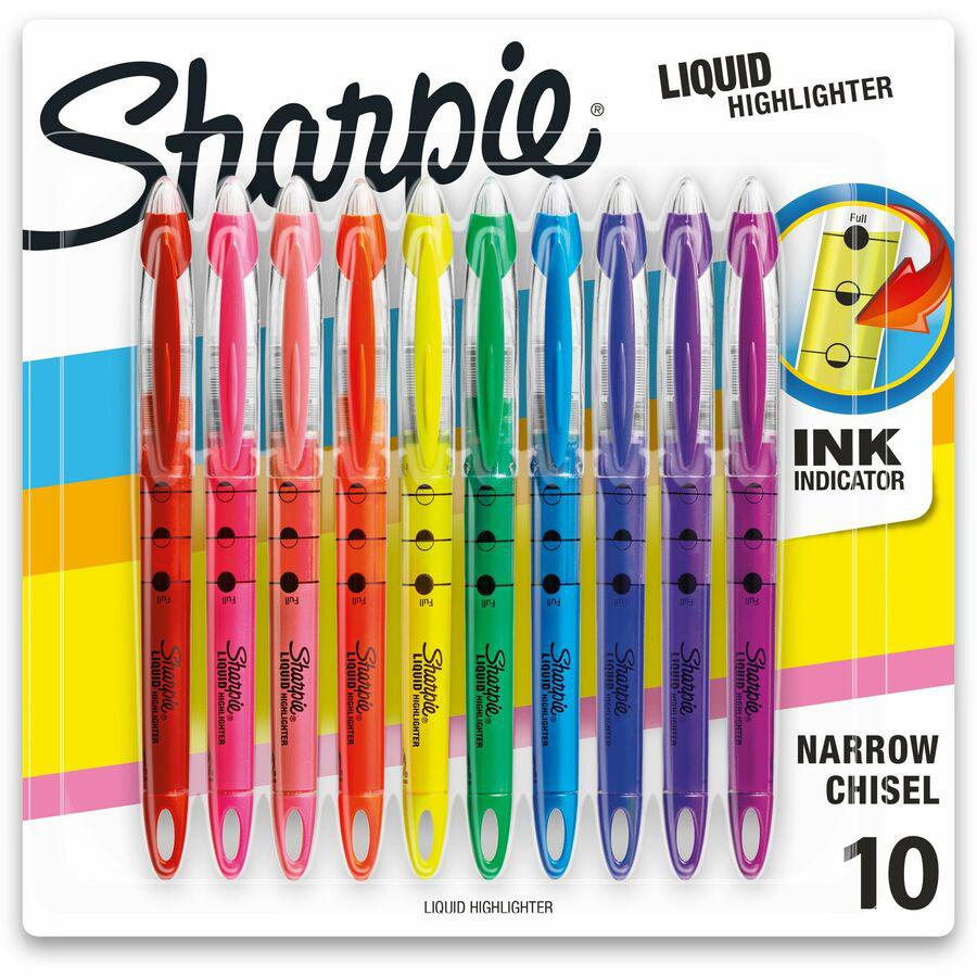 Sharpie Accent Highlighter - Liquid Pen - Micro Marker Point - Chisel Marker Point Style - Assorted Pigment-based Ink - 10 / Set. Picture 2