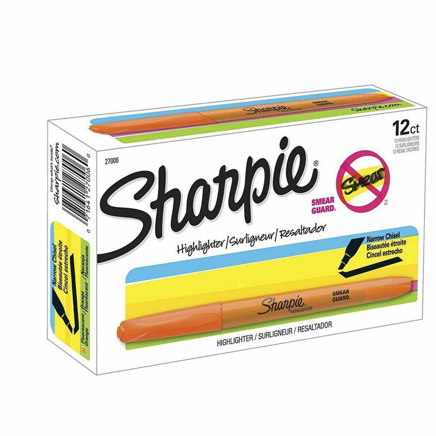 Sharpie Highlighter - Pocket - Chisel Marker Point Style - Fluorescent Orange - 12 / Dozen. Picture 2