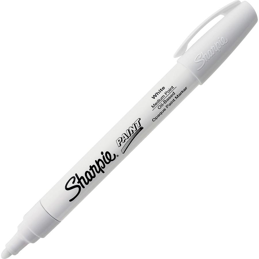 Sharpie Oil-Based Paint Marker - Medium Point - Medium Marker Point - White Oil Based Ink - 1 Each. Picture 2