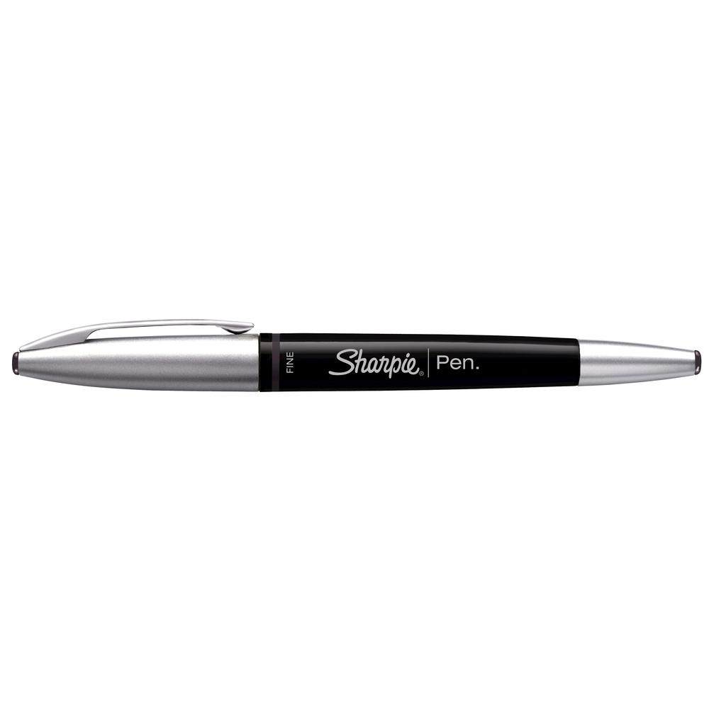 Sharpie Pen Grip - Fine Point - Fine Pen Point - Black - Black Barrel - 12 / Dozen. Picture 2