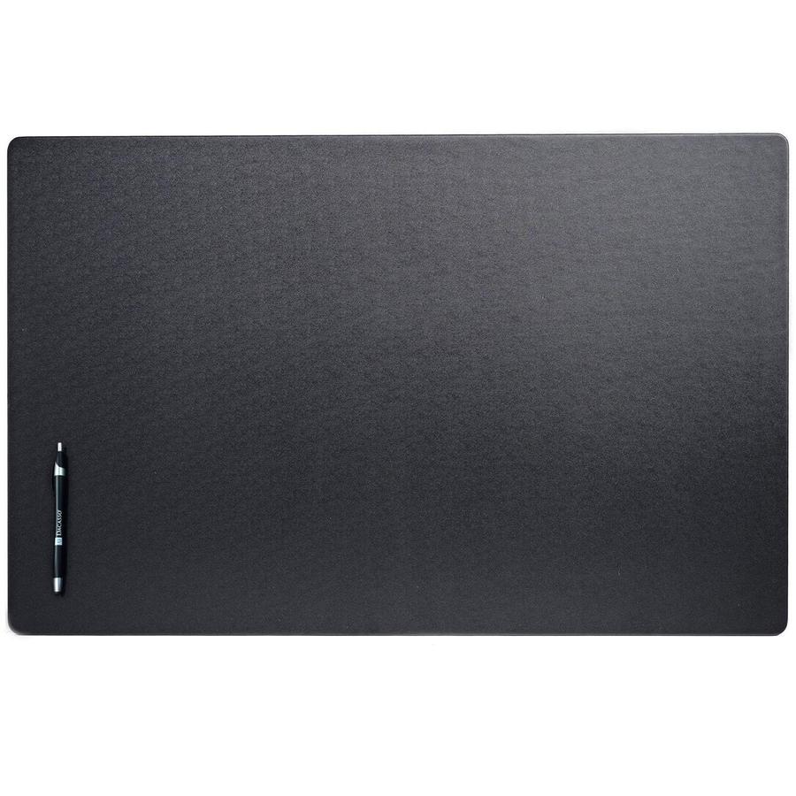 Dacasso Desk Mat - Black Leatherette - Rectangle - 30" Width x 19" Depth - Felt - Leatherette - Black. Picture 5
