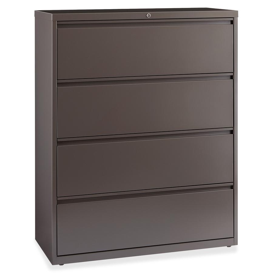 Lorell Fortress Series Lateral File - 42" x 18.6" x 52.5" - 4 x Drawer(s) for File - Letter, Legal, A4 - Lateral - Magnetic Label Holder, Ball Bearing Slide, Ball-bearing Suspension, Adjustable Levele. Picture 6