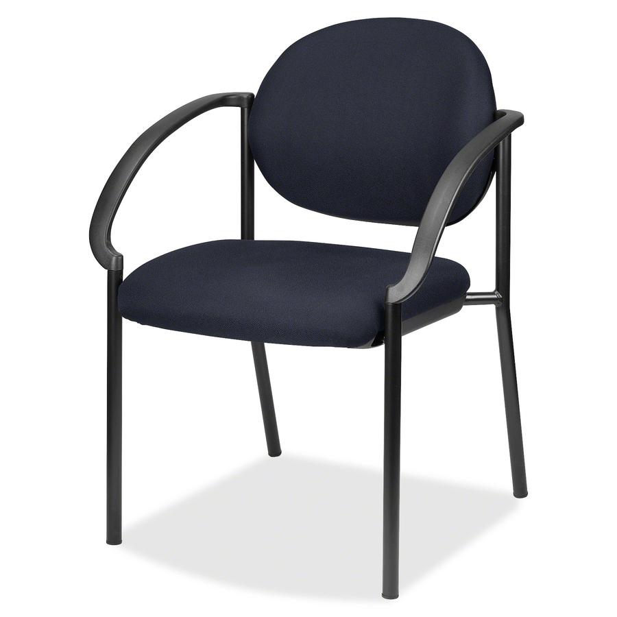 Eurotech Dakota 8011 Guest Chair - Navy Fabric Seat - Navy Fabric Back - Steel Frame - Four-legged Base - 1 Each. Picture 6