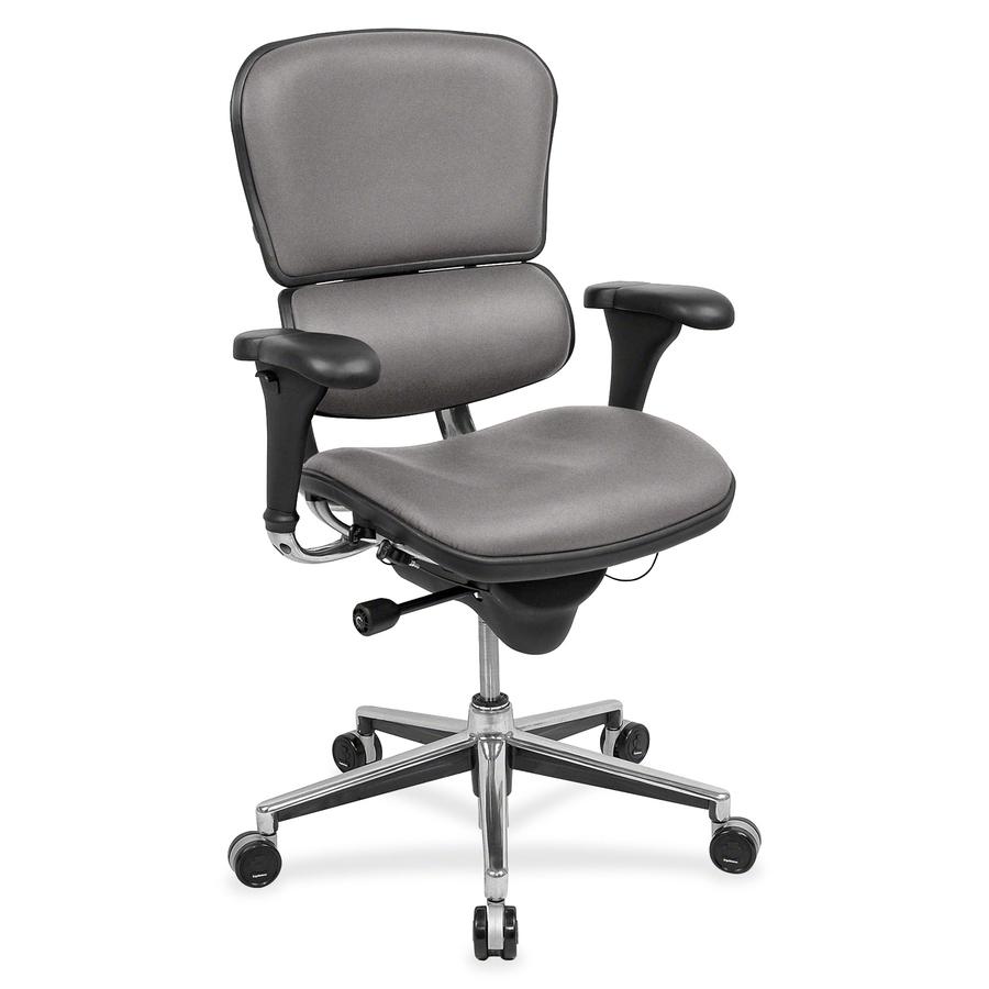 Eurotech Ergohuman Executive Chair - Sterling Rain Dance Fabric Seat - Sterling Rain Dance Fabric Back - 5-star Base - 1 Each. Picture 2