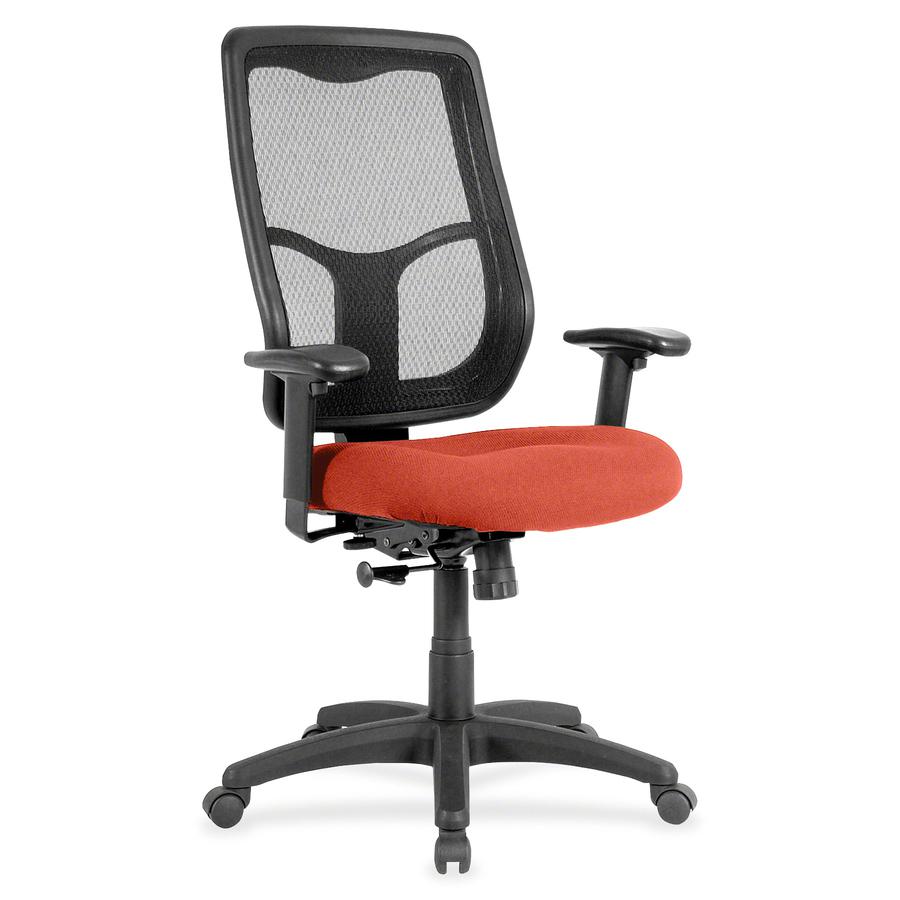 Eurotech Apollo High Back Synchro Task Chair - Wine Fabric Seat - 5-star Base - 1 Each. Picture 2