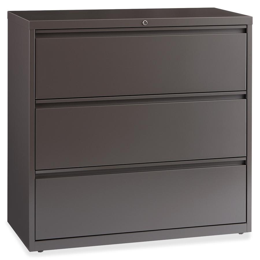 Lorell Fortress Series Lateral File - 42" x 18.6" x 40.3" - 3 x Drawer(s) for File - A4, Legal, Letter - Lateral - Magnetic Label Holder, Locking Drawer, Pull-out Drawer, Ball Bearing Slide, Reinforce. Picture 6