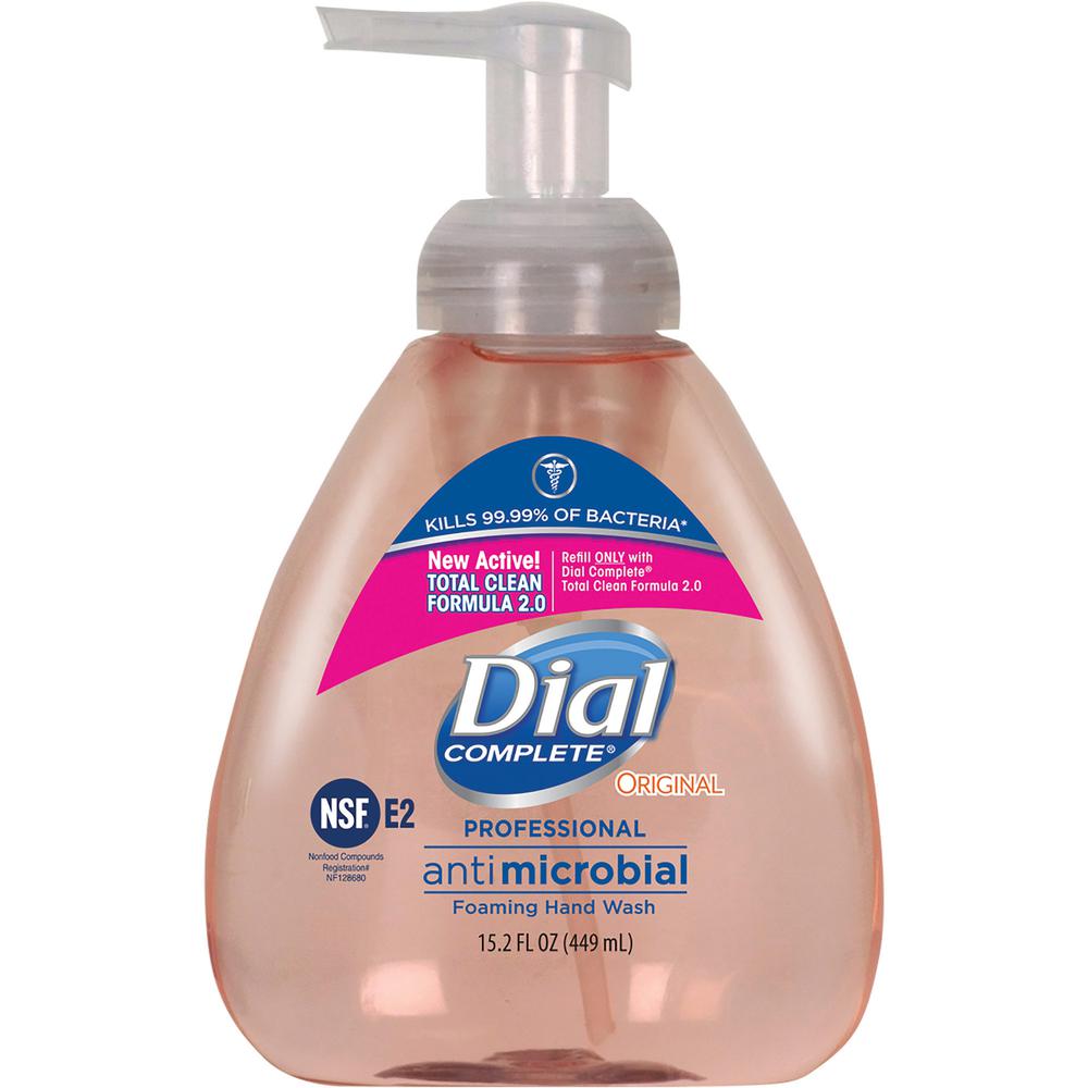 Dial Complete Antibacterial Foaming Hand Wash - Original ScentFor - 15.20 oz - Pump Bottle Dispenser - Kill Germs - Hand - Antibacterial - Pink - 1 Each. Picture 2