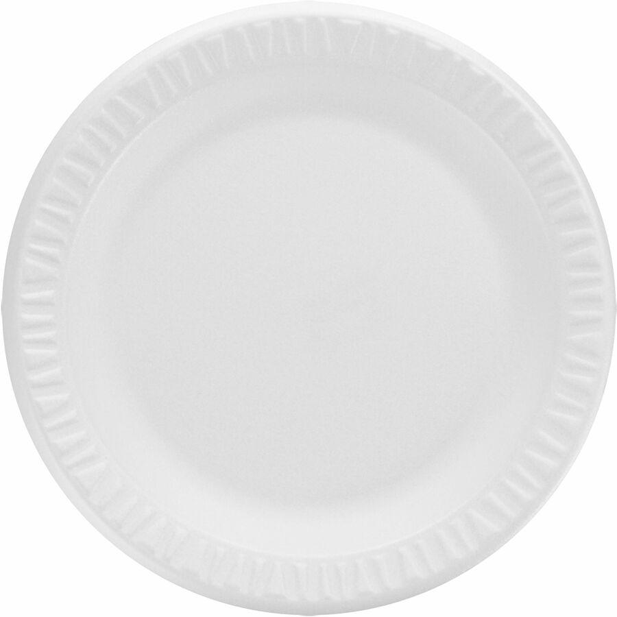 Dart Round Foam Dinnerware Plate - Foam Body - 500 / Carton. Picture 2