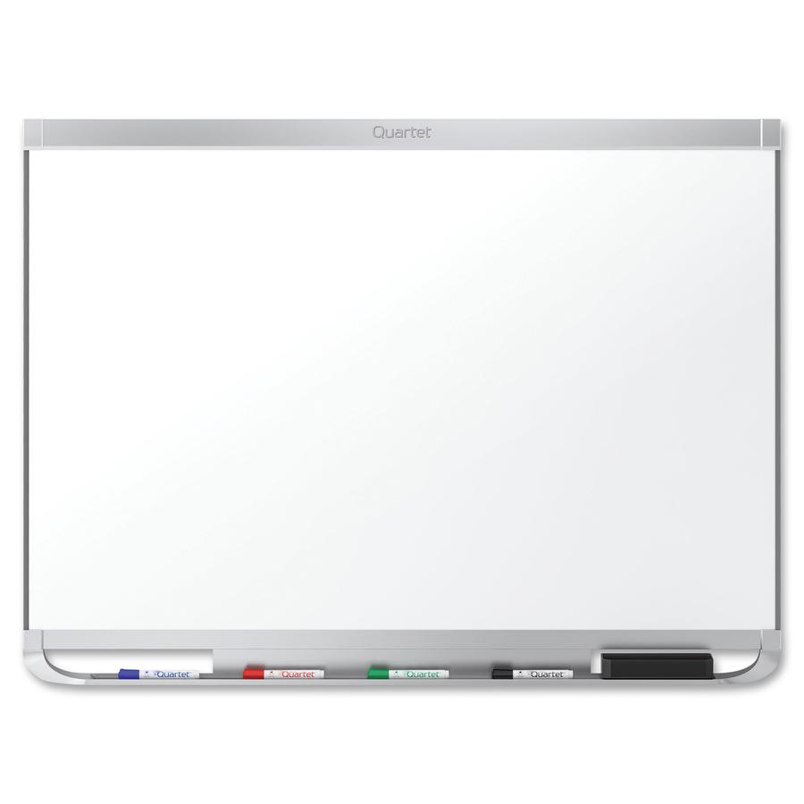 Quartet Prestige 2 DuraMax Magnetic Dry-Erase Board - 48" (4 ft) Width x 36" (3 ft) Height - White Porcelain Surface - Silver Aluminum Frame - Horizontal - Magnetic - 1 Each - TAA Compliant. Picture 4