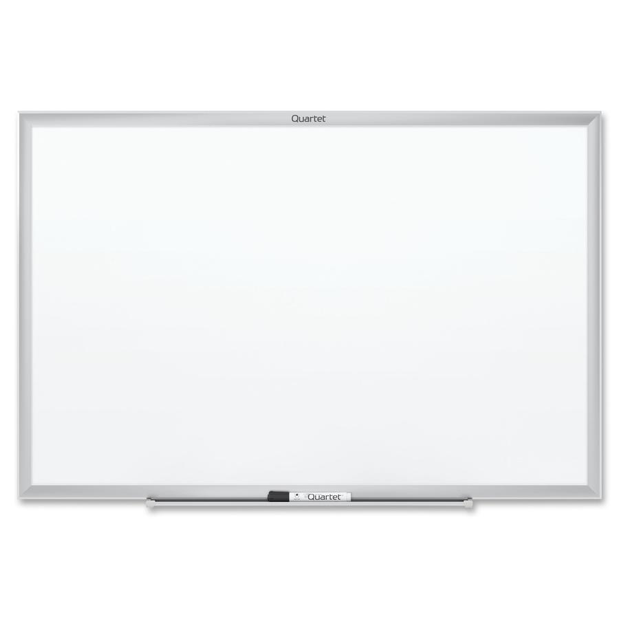 Quartet Classic Magnetic Whiteboard - 24" (2 ft) Width x 18" (1.5 ft) Height - White Painted Steel Surface - Silver Aluminum Frame - Horizontal/Vertical - Magnetic - 1 Each. Picture 3
