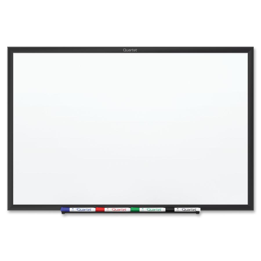 Quartet Classic Magnetic Whiteboard - 24" (2 ft) Width x 18" (1.5 ft) Height - White Painted Steel Surface - Black Aluminum Frame - Horizontal/Vertical - Magnetic - 1 Each. Picture 6