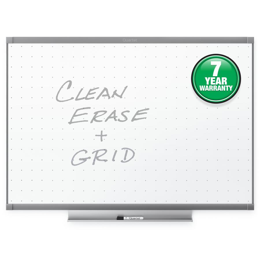 Quartet Prestige 2 Total Erase Whiteboard - 72" (6 ft) Width x 48" (4 ft) Height - White Surface - Graphite Frame - Horizontal - 1 / Each. Picture 3