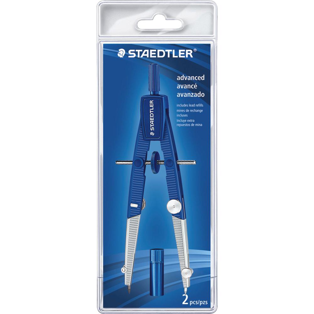 Staedtler 2-piece Advanced Student Compass - Metal, Plastic - Blue, Silver - 1 Each. Picture 2