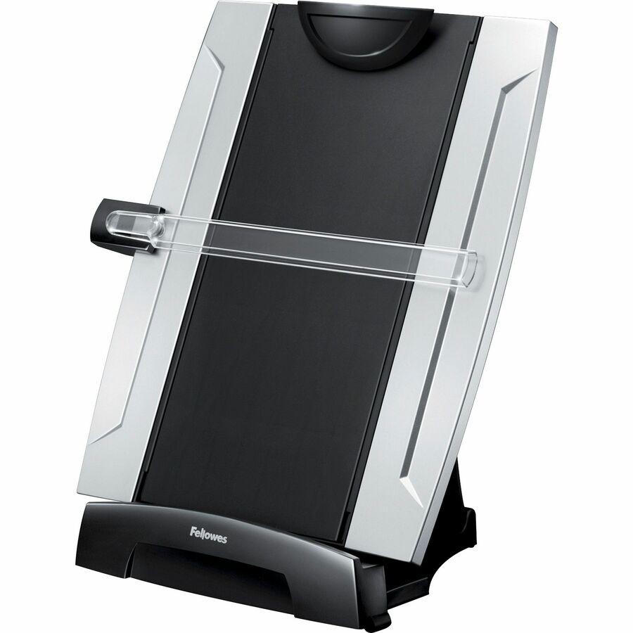 Office Suites&trade; Desktop Copyholder with Memo Board - 15" Height x 10.3" Width x 6" Depth - Black, Silver. Picture 2