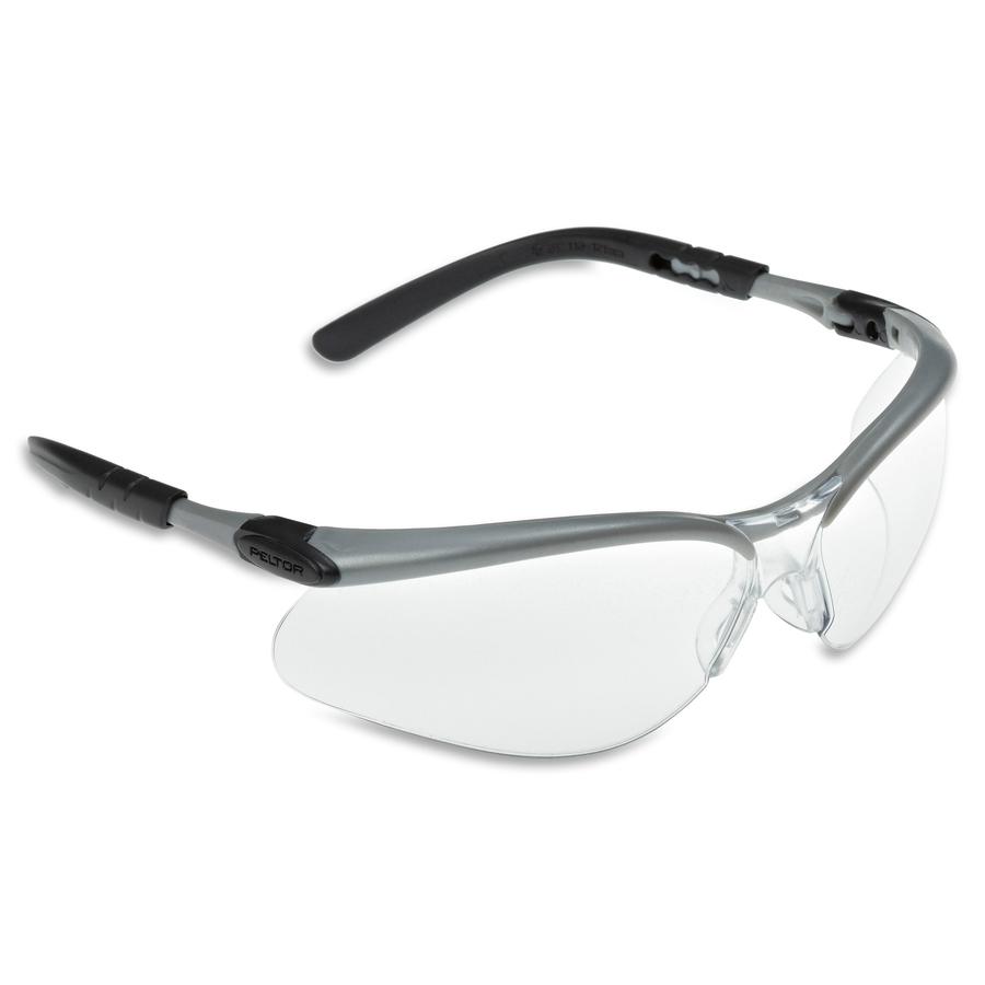 3M Adjustable BX Protective Eyewear - Anti-fog, Adjustable, Comfortable, UV Resistant - Ultraviolet Protection - Silver, Black - 1 Each. Picture 2